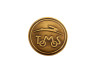 Sticker Tomos logo round 50mm RealMetal® gold  thumb extra